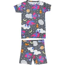 Copper Pearl Two Piece Short Sleeve Toddler Pajamas PJ Sets for Boys and Girls - Adorable Pattern Summer Pajamas Shorts to Keep Cool While Sleeping, Size 12 Months to 5T - Super Grover