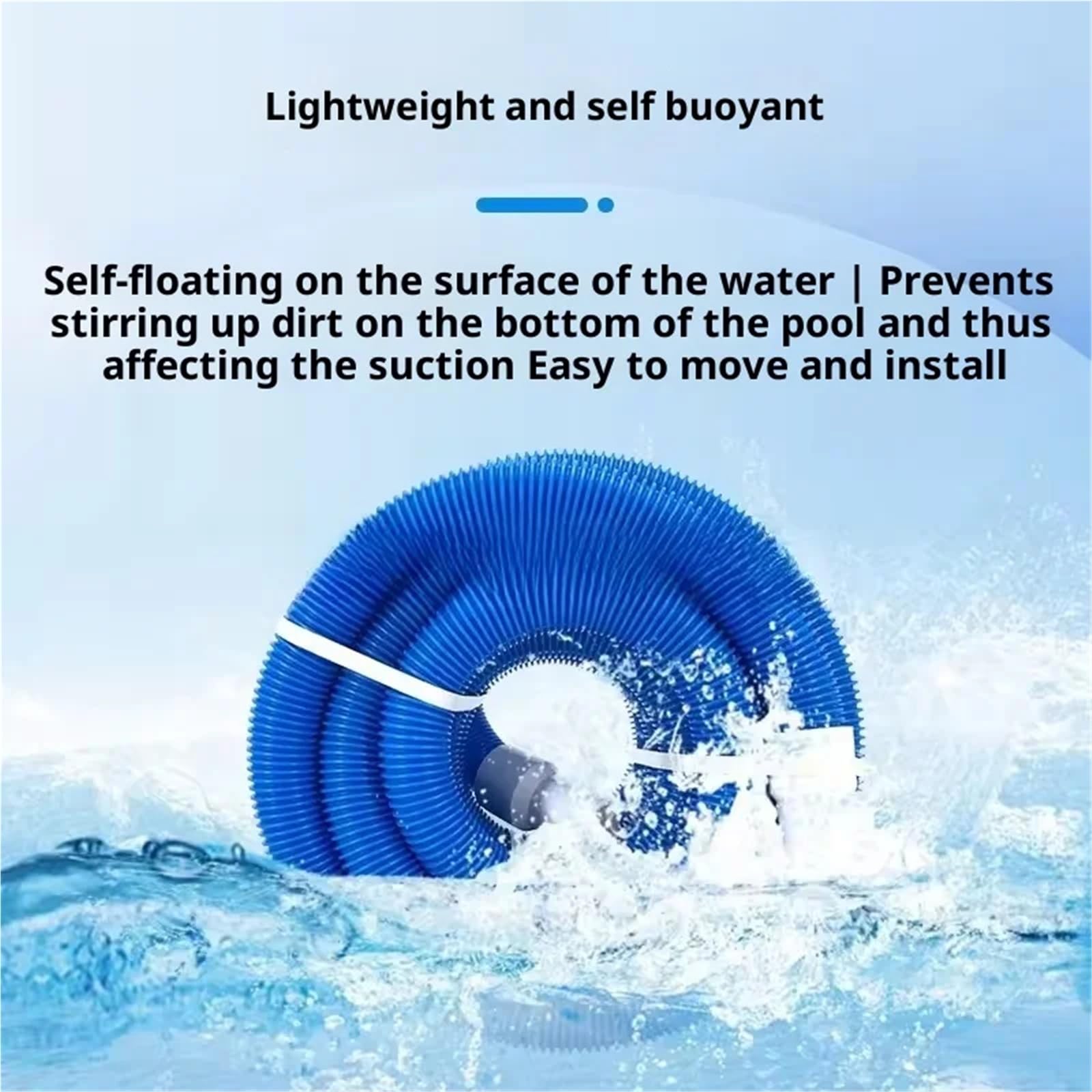 Manguera de PE for aspiradora piscina (1 unidad): flexible y resistente al desgaste, ideal for un mantenimiento limpieza eficientes Para Uso Diario en Piscinas y Spas(9 m)