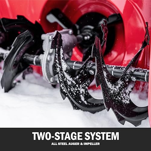 Miniatura 4 de PowerSmart Soplador de nieve de 24 pulgadas, 2 etapas, motor de 212 cc, alimentado a gas con arranque eléctrico PS24