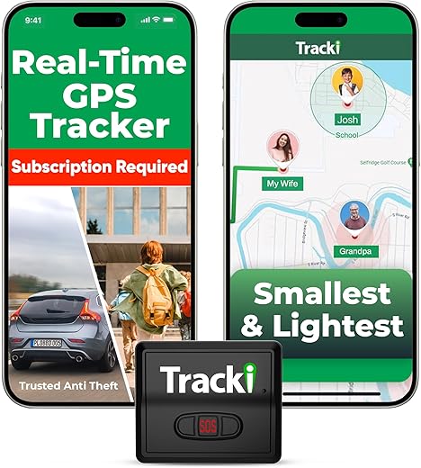 Tracki GPS Tracker for Vehicles, Car, Kids, Dogs, Motorcycle. 4G LTE GPS Tracking Device. Unlimited Distance US & Worldwide. Small Portable Real time Mini Magnetic. Subscription Needed