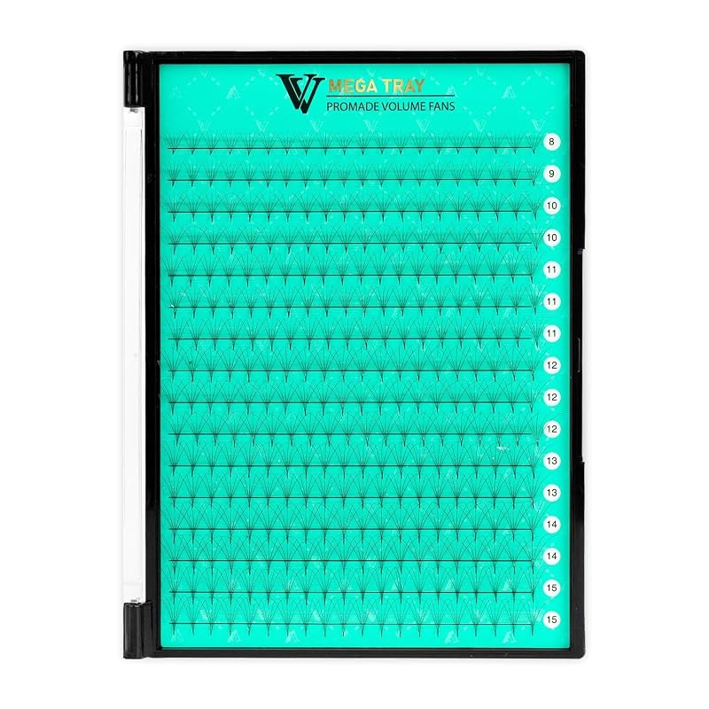 Extensões de cílios VAVALASH em fans pré-montados 5D, curvatura C, 0,07 mm, 8–15 mm, 320 fans