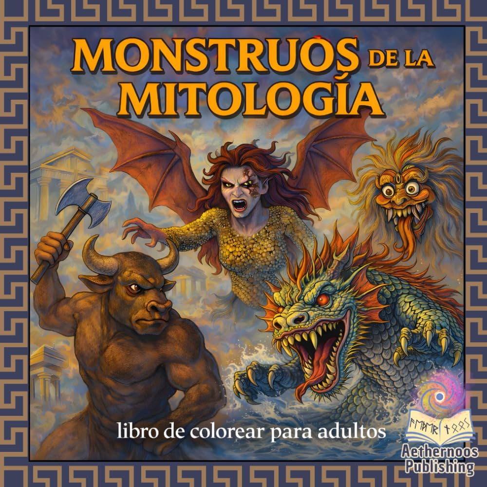 Monstruos de la mitología: Libro de colorear para adultos