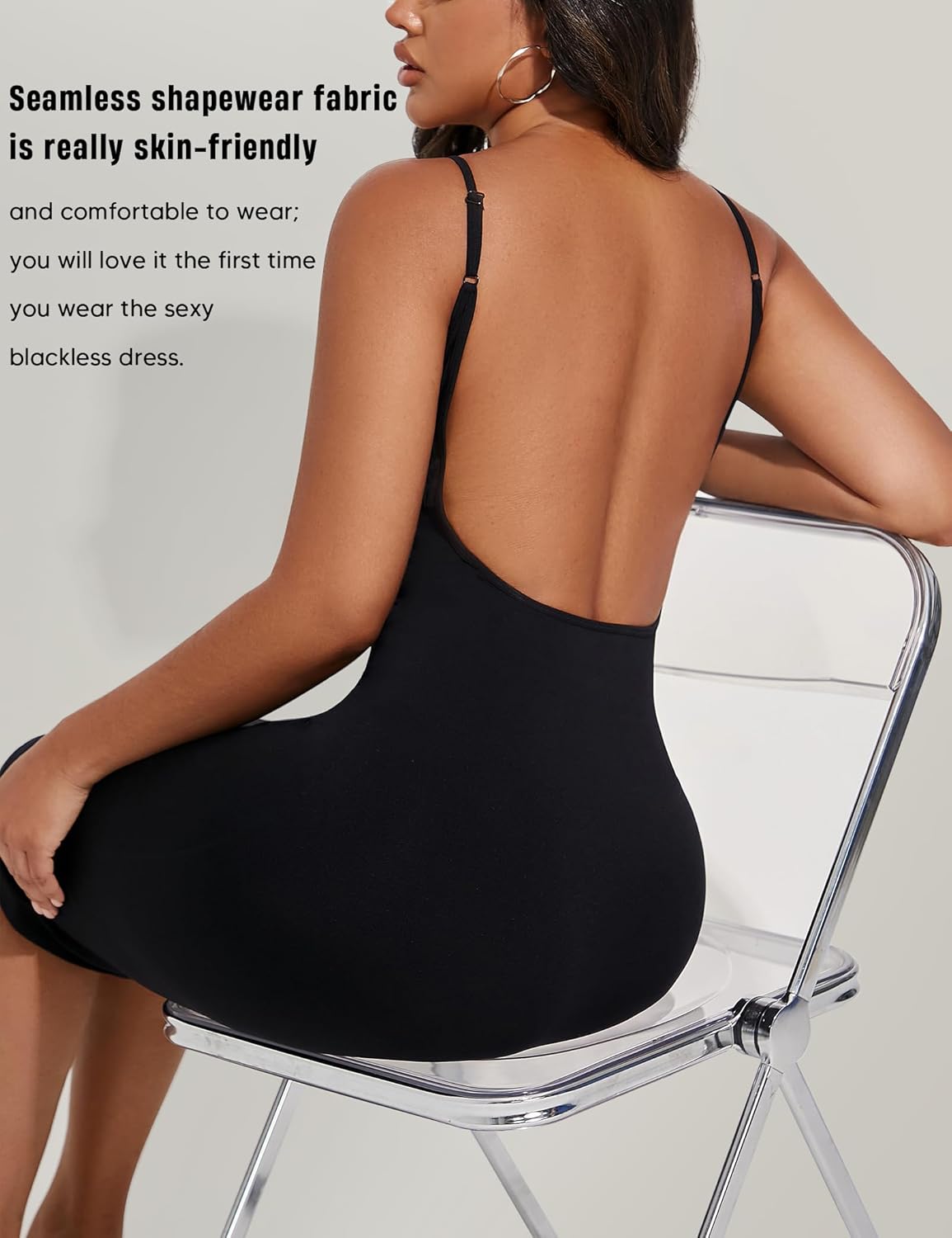 Backless Slip Dress for Women Tummy Control Low Back Shapewear Dresses Open Back Body Shaper Seamless Sexy Tank Tops - Image 6