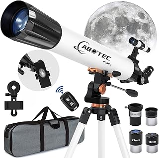 Telescope for Adults Astronomy, 90mm Aperture 800mm Refractor Telescopes for Kids & Beginners, (32X-400X) Multi-Coated High Transmission Telescope with Carry Bag & Phone Mount &Wireless Control
