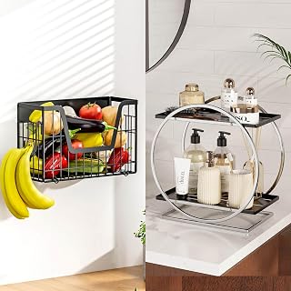 Perfume Organizer for Dresser and 1 Set Magnetic Shelf for Fridge