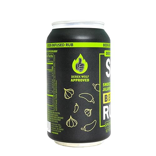Miniatura 5 de Spiceology & Derek Wolf  Jalapeño Lager con ajo ahumado  Masajes para barbacoa con infusión de cerveza, especias y condimentos  Uso en carne de res,