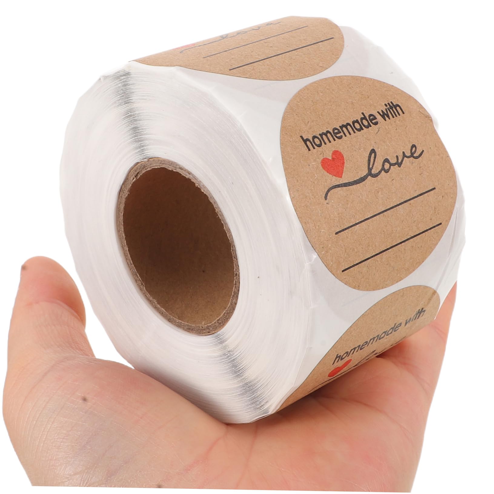 Hemobllo 3pezzi Eleganti Etichette Adesive Circolari in Kraft per Chiusura Buste Barattoli di Bottiglie di Olio Essenziale Contenitori per Alimenti Scatole Regalo Decorazioni