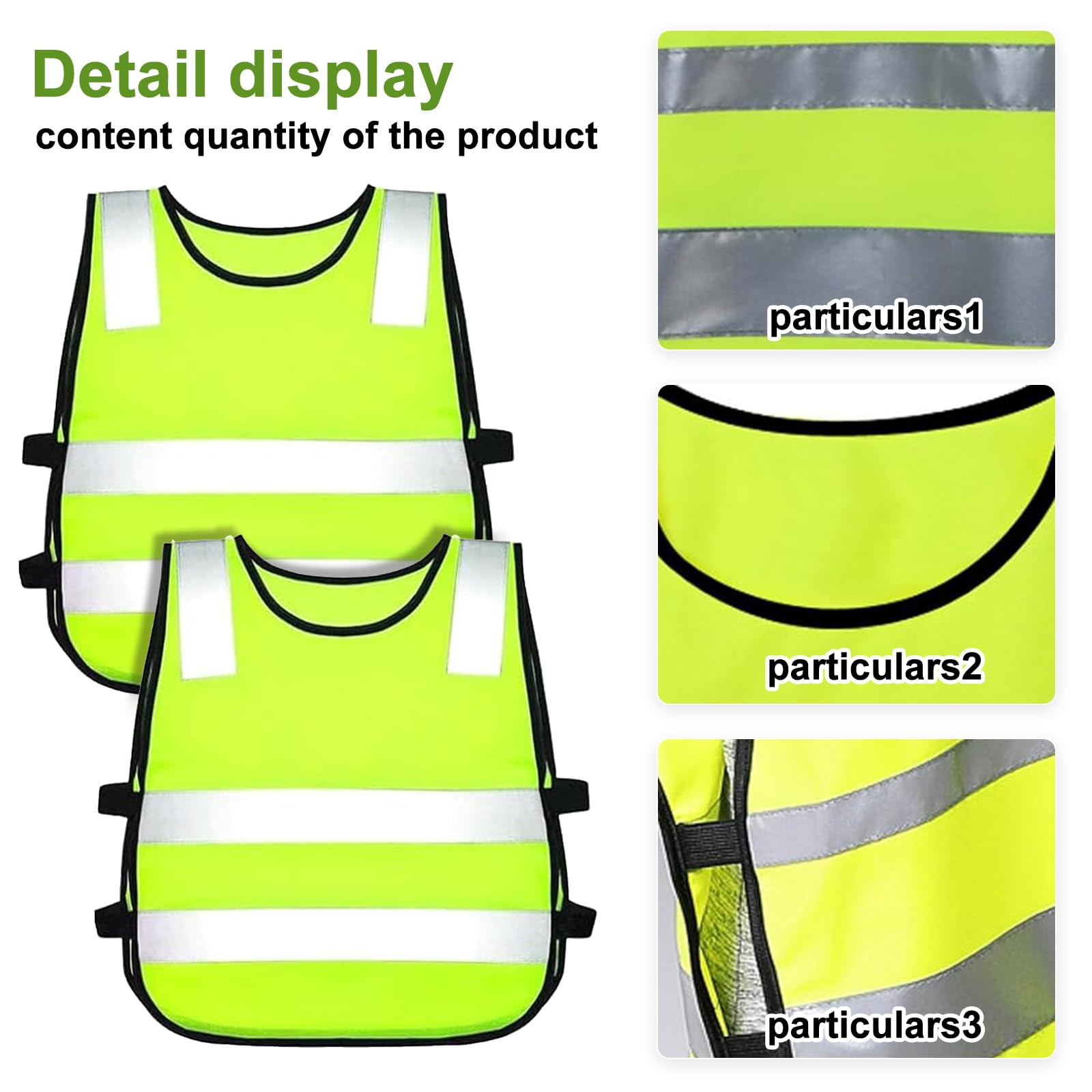 SUNOYA Chalecos Reflectantes Seguridad para Niños, Chaleco Reflectante Niño 8 Piezas, Chaleco Amarillo Reflectante para Niñas Niños 3-12 Años para Carrera Ciclismo Senderismo y Viajes Escolares