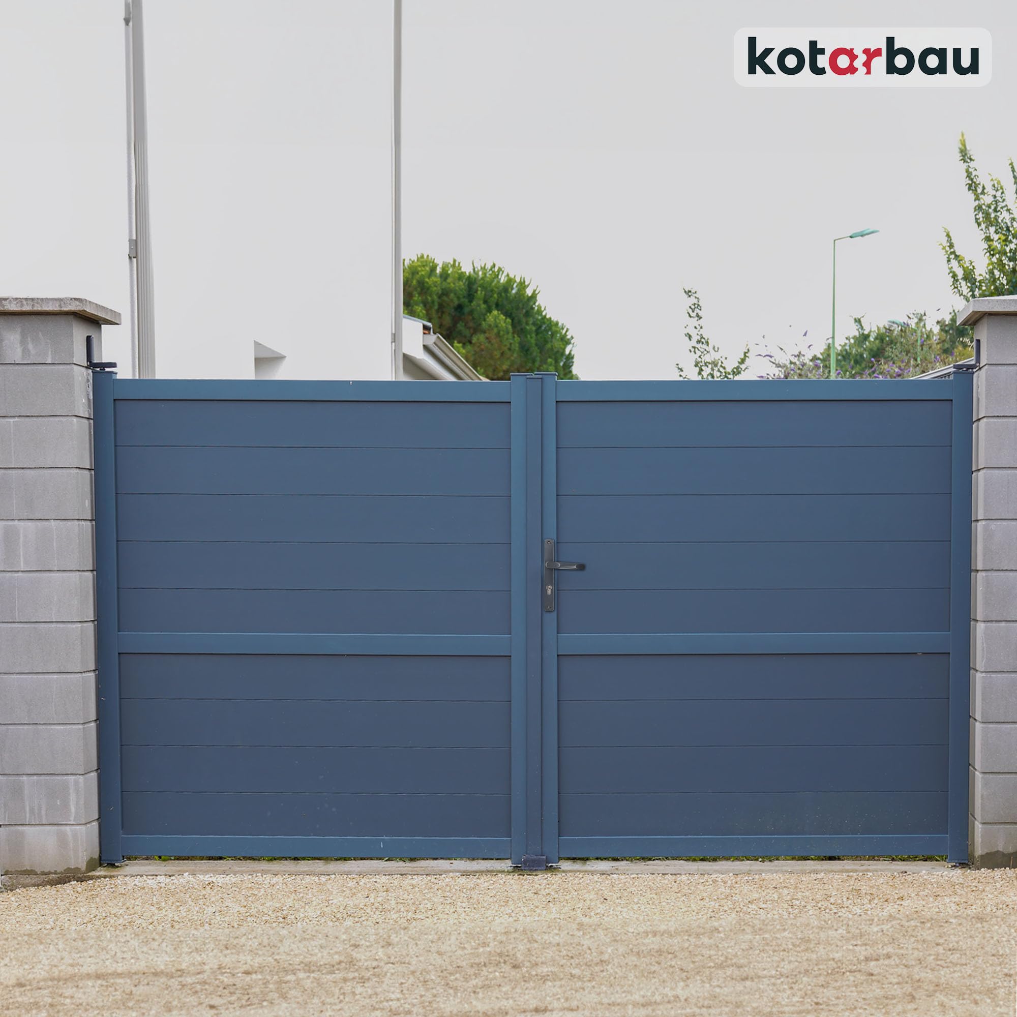 KOTARBAU® Poignée de Porte 72 mm - Cylindre Profilé en Aluminium - Longue Poignée Anthracite pour Porte Intérieure