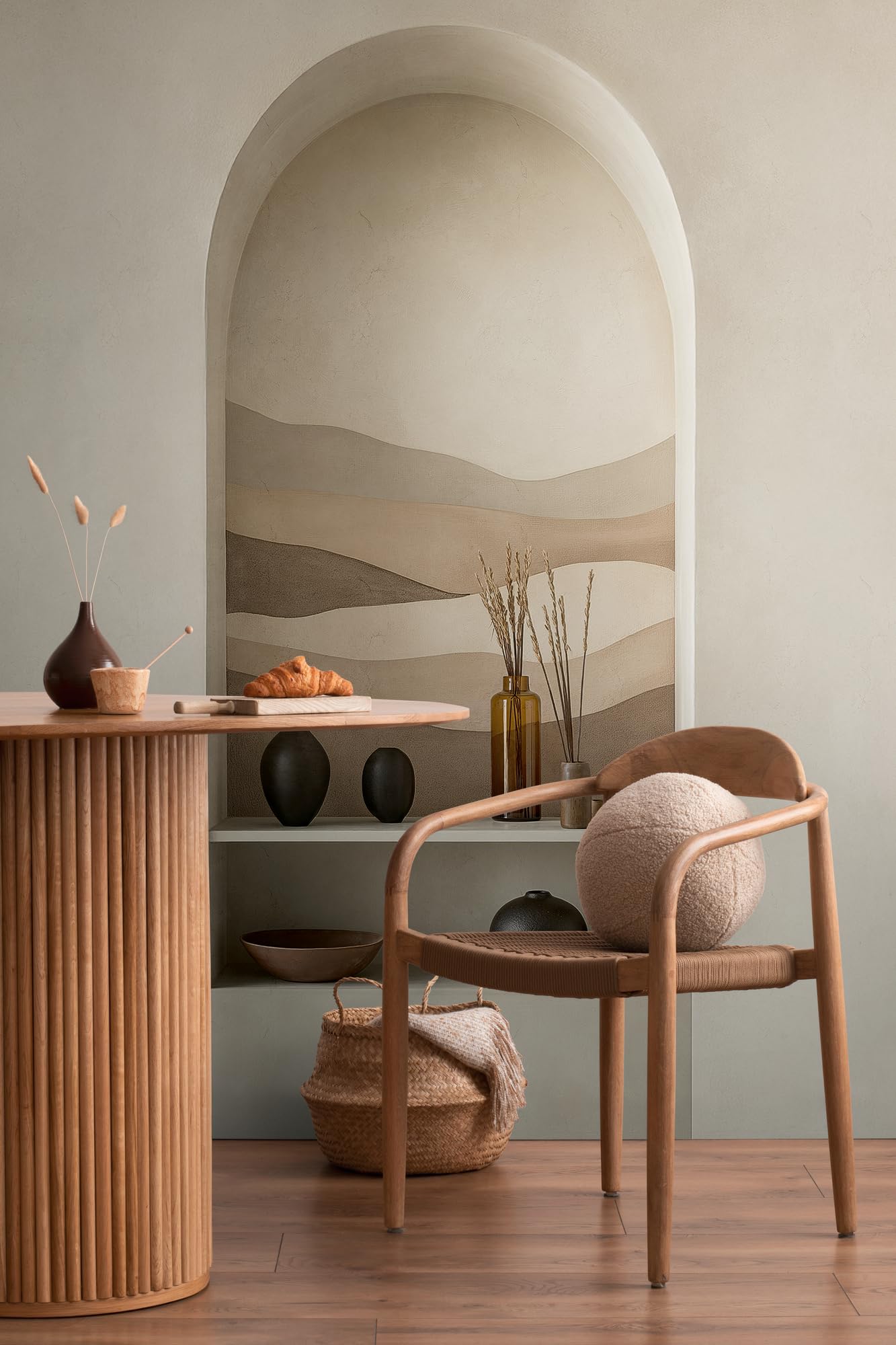 Livingwalls CosmoLiving Non-Woven Wallpaper with Classic Motif in Beige, Brown, Cream โ 8,80 x 0,53 m Wallpaper with 3D Effect by Cosmopolitan โ 791446