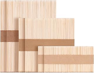 WISYOK Popsicle Sticks for Crafts Bulk 300Pcs, 3 Mixed Sizes Jumbo, Medium and Small Craft Sticks, Convenient and Perfect for DIY