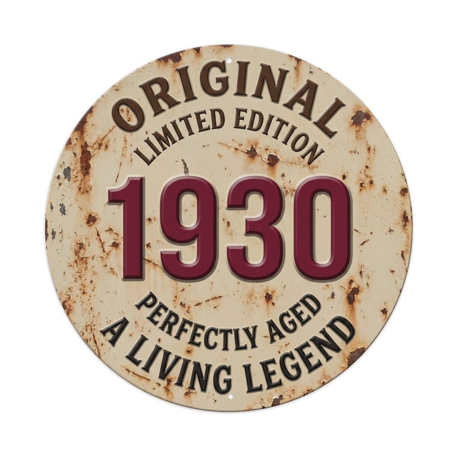 Original 1930 Limited Edition Perfectly Aged Live Legend Metal Tin Sign