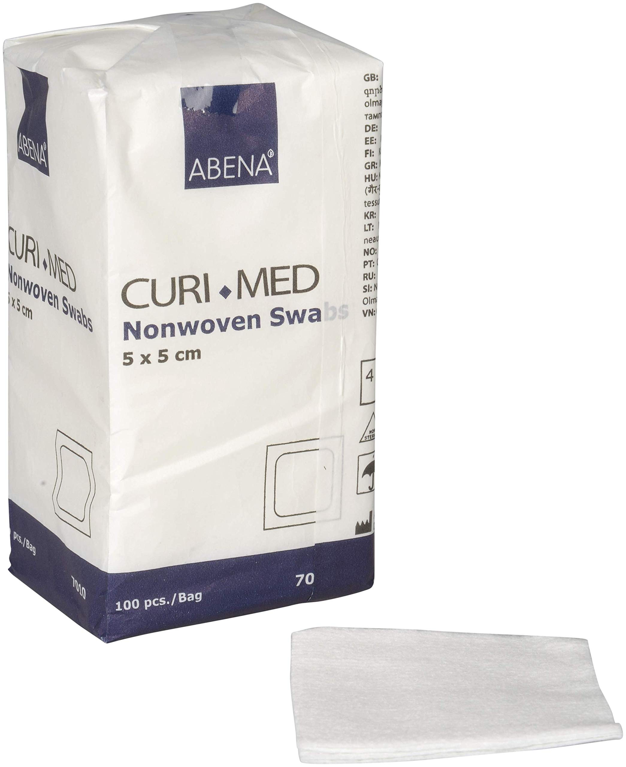 ABENA Gauze Pads |100 in A Pack|5x5cm Wound Dressings| Soft, Absorbent Non Sterile Gauze for Wound Dressing. Non Sterile Dressings for Wounds, Non Adhesive Dressings for Wounds.