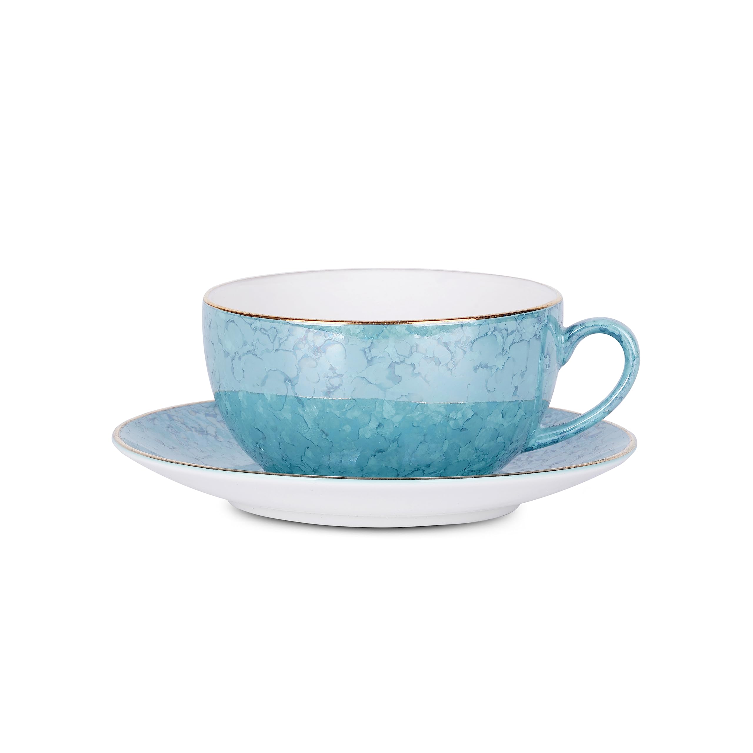 Dandy Lines Tea for One Set - Aqua Gold Tea Set -5