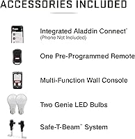 Vista 8 de Genie Chain Glide Connect Essentials - Abridor inteligente de puerta de garaje, abridor de cadena fiable con iluminación LED, compatible con Alexa