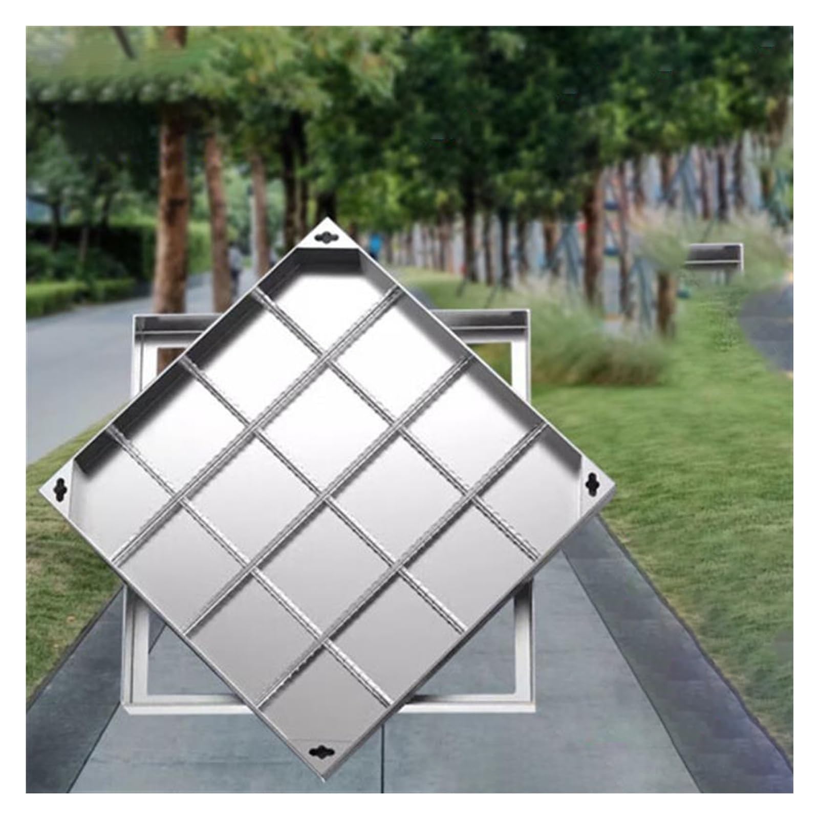 Chasse d'eau personnalisables et couvercle de vidange acier 30x50