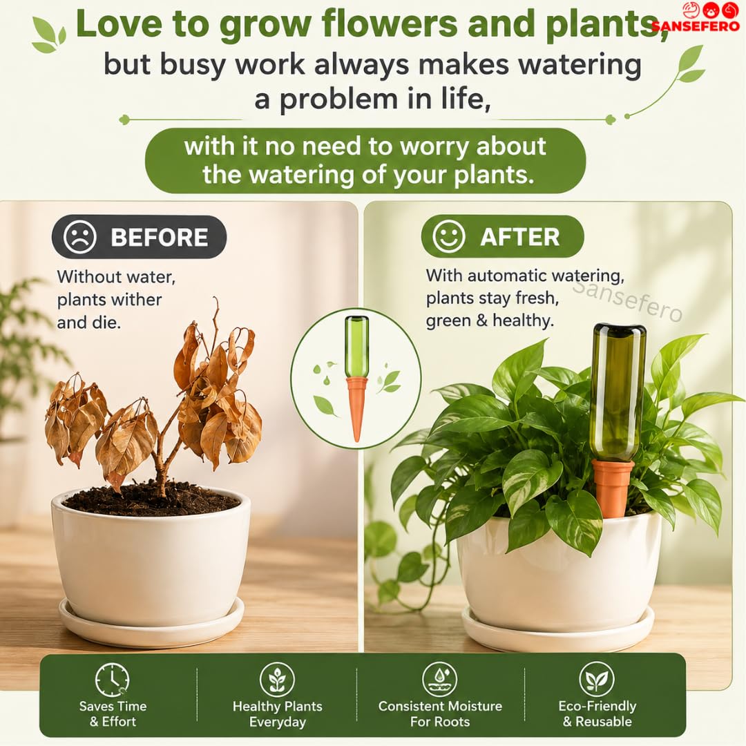 SANSEFERO Self Watering Spike - Automatic Plant Irrigation -4