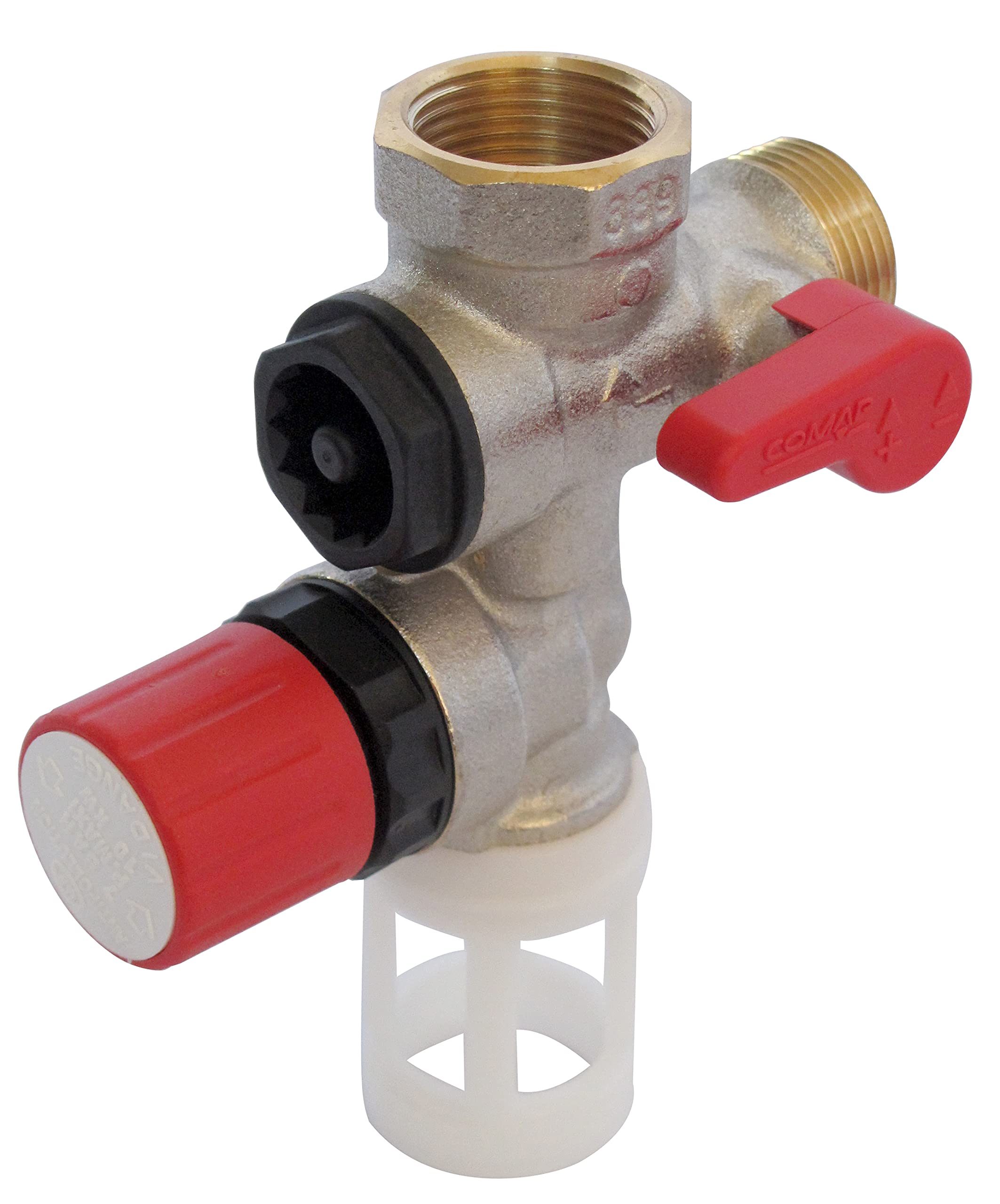 Comap S600501 Kit Completo Grupo de Seguridad de latón Recto para Calentador de Agua, acumulos, 20 x 27 o 3/4" – D. 14 y 16, Neutro