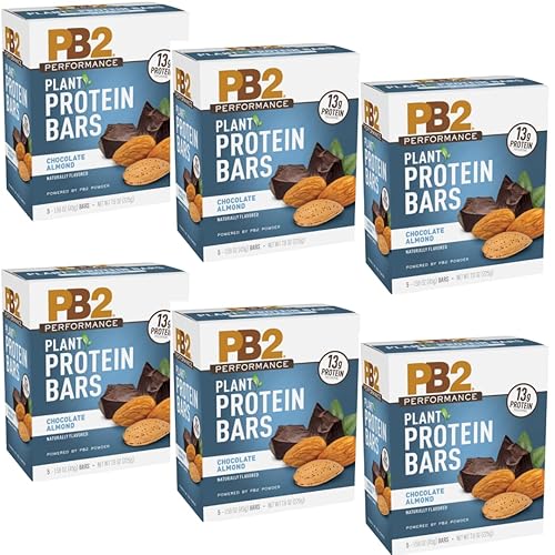 PB2 Performance - Barras de proteína de mantequilla de almendras de chocolate, 0.31 onzas de proteína a base de plantas (caja de 30 barras)