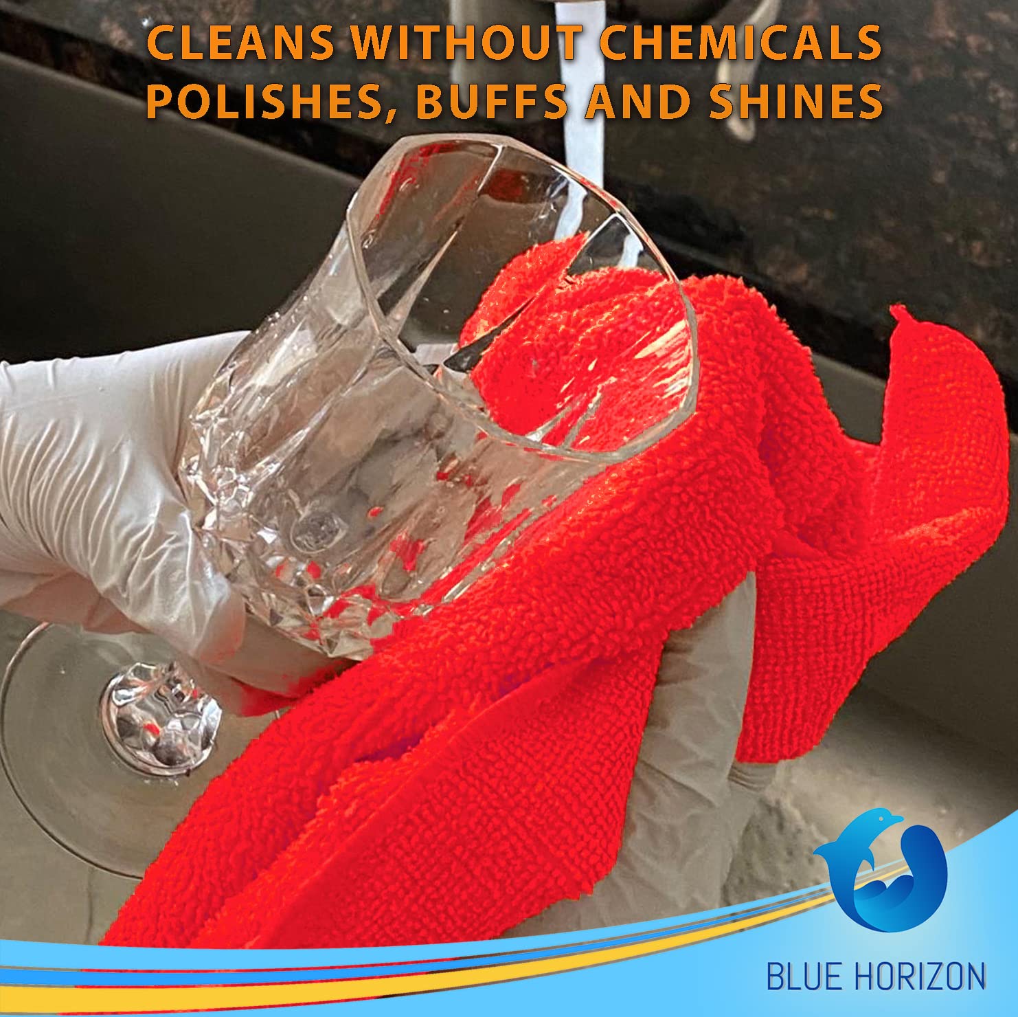 Blue Horizon Microfiber Cleaning Towels Pack of 24 Ultra Soft Plush Washcloth All Purpose Premium Microfiber Detailing Cleaning — view 9