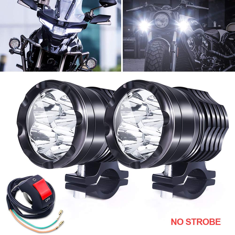 Buy Biqing Motorcycle Driving Lights with Switch, 2Pcs 40W Auxiliary