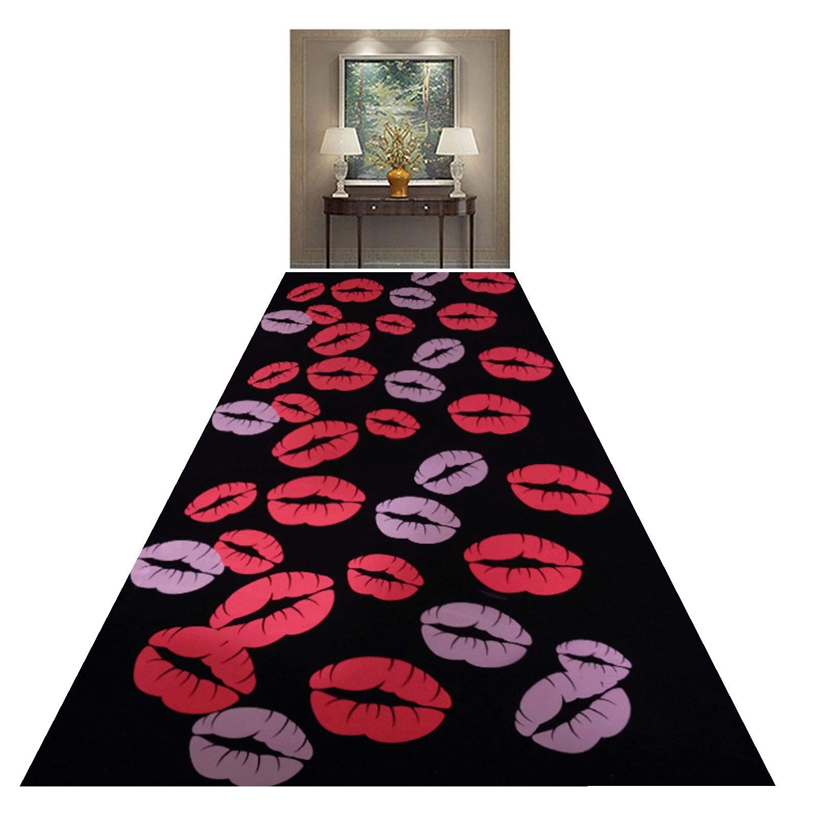 Alfombras de área antideslizantes 3D de 140cm alfombra lavandería goma 1