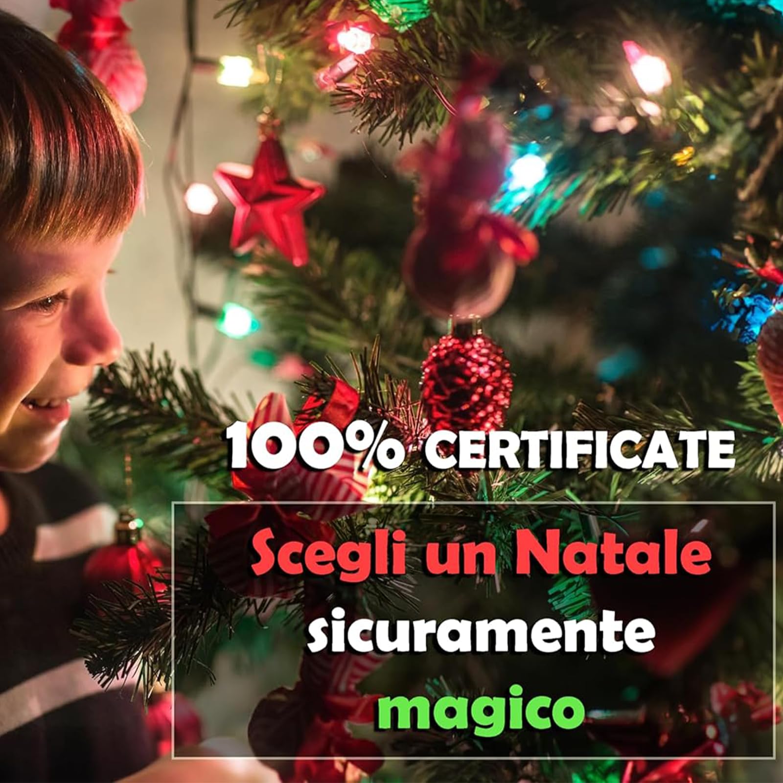 GINMA - Luci Natale Interno e Esterno LED con 8 Effetti Luce, Certificate, Basso Consumo e Impermeabili (Bianco Caldo, 25 metri (500 LED))