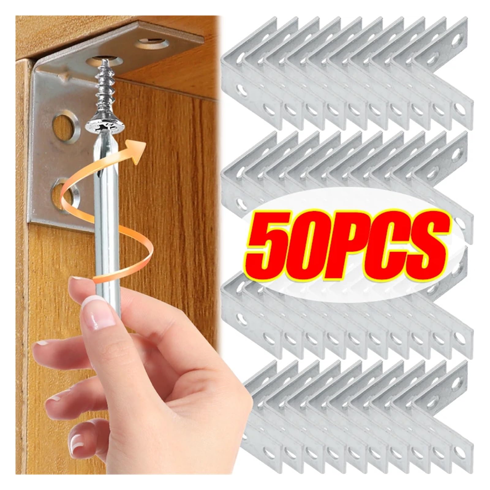 L-förmige Eckwinkel for Möbel, Regalträger, Metallstrebe, robuste Wandhalterung, rechtwinklige Befestigung Geeignet zur Möbelbefestigung(30pcs)
