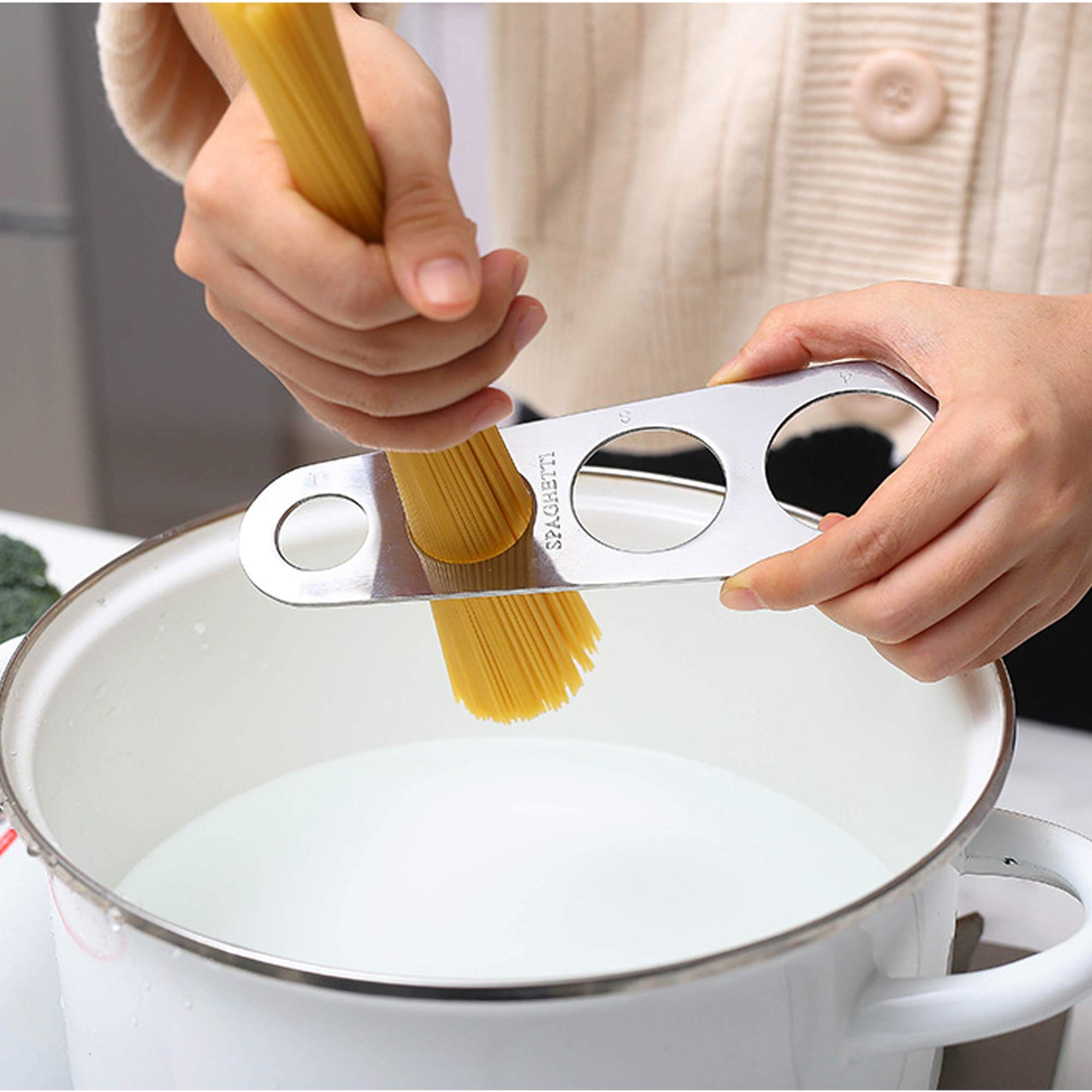 Spaghetti Measure Quacc 4-Hole Stainless Steel Tool Sturdy Pasta ...