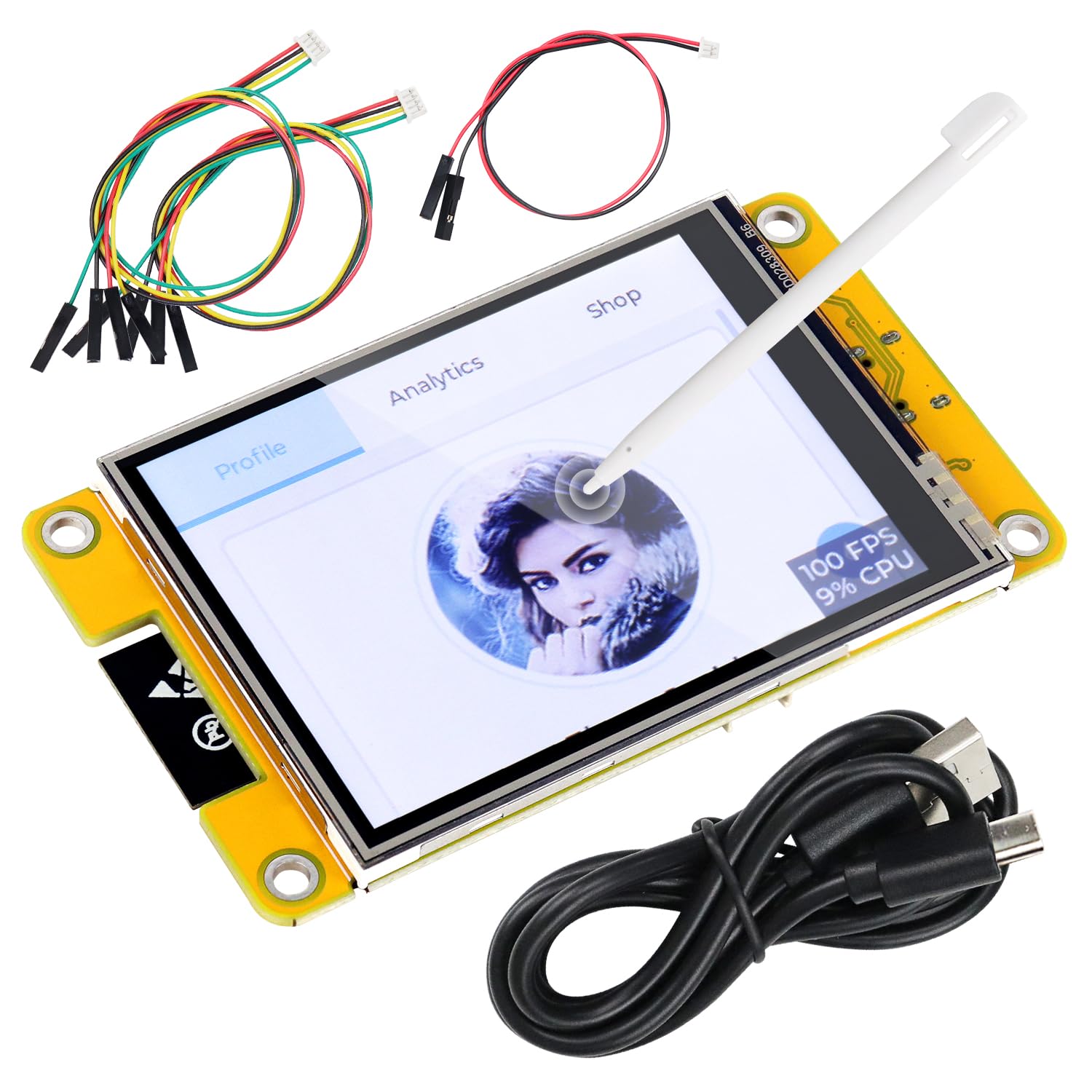 Freenove ESP32 Display CYD Touch Screen 2.8 Inch 240x320 Pixel TN | Onboard Dual-core 32-bit 240 MHz Microcontroller with WiFi+BT, C Code LVGL Example Projects Tutorial
