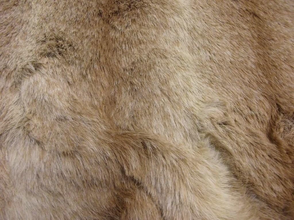 Luxury Animal Faux Fur Fabric Material Brown Ombre, 1Mtr - 150cmx100cm
