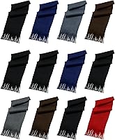 12-Pack Warm Fleece Winter Scarves Bulk for Men Women Kids | Assorted Colors, Lightweight Cozy Unisex Neck Warmers