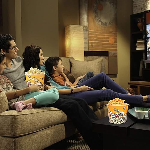 Miniatura 5 de Contenedores de cartón para palomitas de maíz, 85 onzas, cajas para palomitas de maíz, cubos de palomitas de maíz, tazas reutilizables para