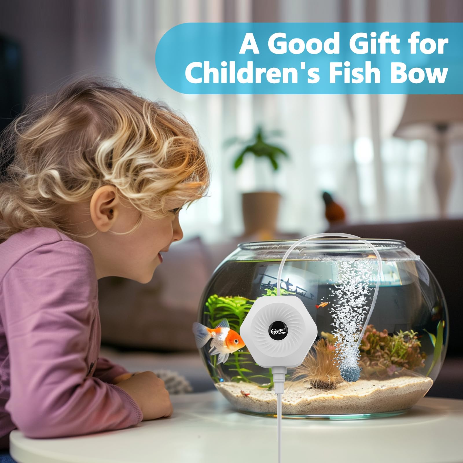 Ultra cicha mini pompa powietrzna 1,5 W Aqaurium z akcesoriami, zestaw napowietrzacza tlenu do akwarium 0,5-15 l, w zestawie z rurką powietrzną 3/16 cala, kamień powietrzny, AC 110 V/60 Hz