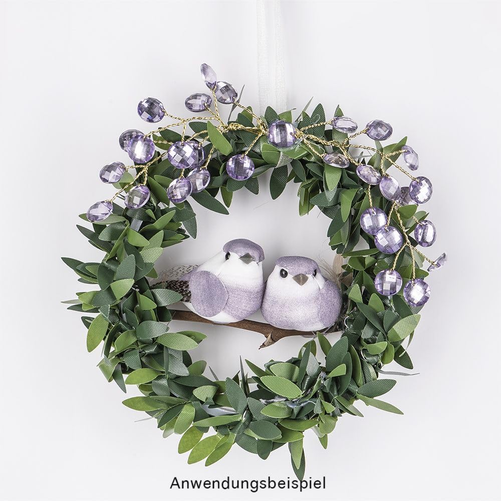 Ideen mit Herz Anelli in plastica | bianco | Anelli per acchiappasogni | Macramè | Gemme da decorare ulteriormente | Ø interno 7,7 cm, Ø esterno 8,2 cm, 6 mm di spessore | 10 pezzi