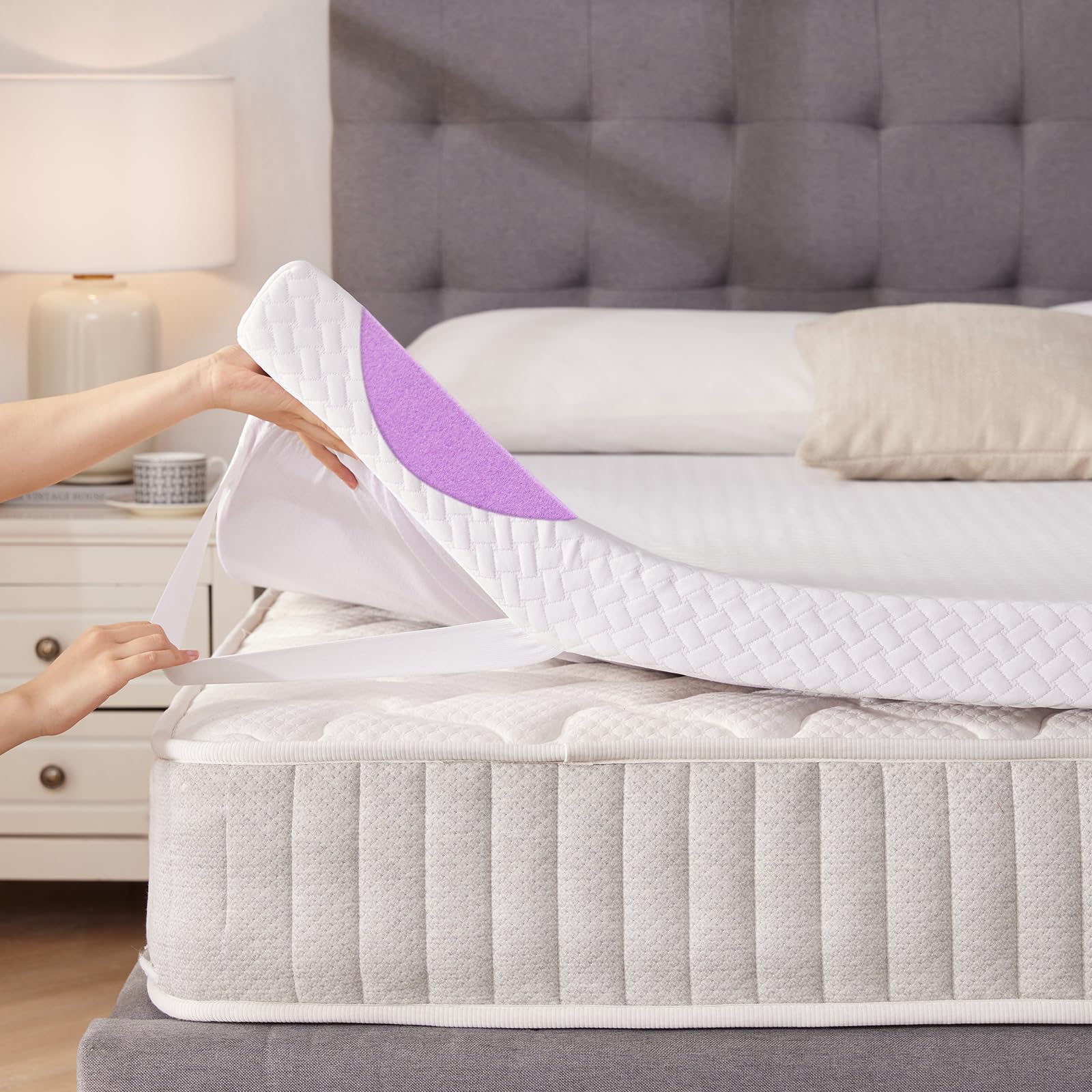 LANOX Gel Memory Foam Matratzen Topper H3 – 7,5 cm Gel Topper 140x200 cm, Orthopädisch & komfortabel, Druckentlastend mit Abnehmbarem und Waschbarem Bezug für Boxspringbett & Schlafsofa