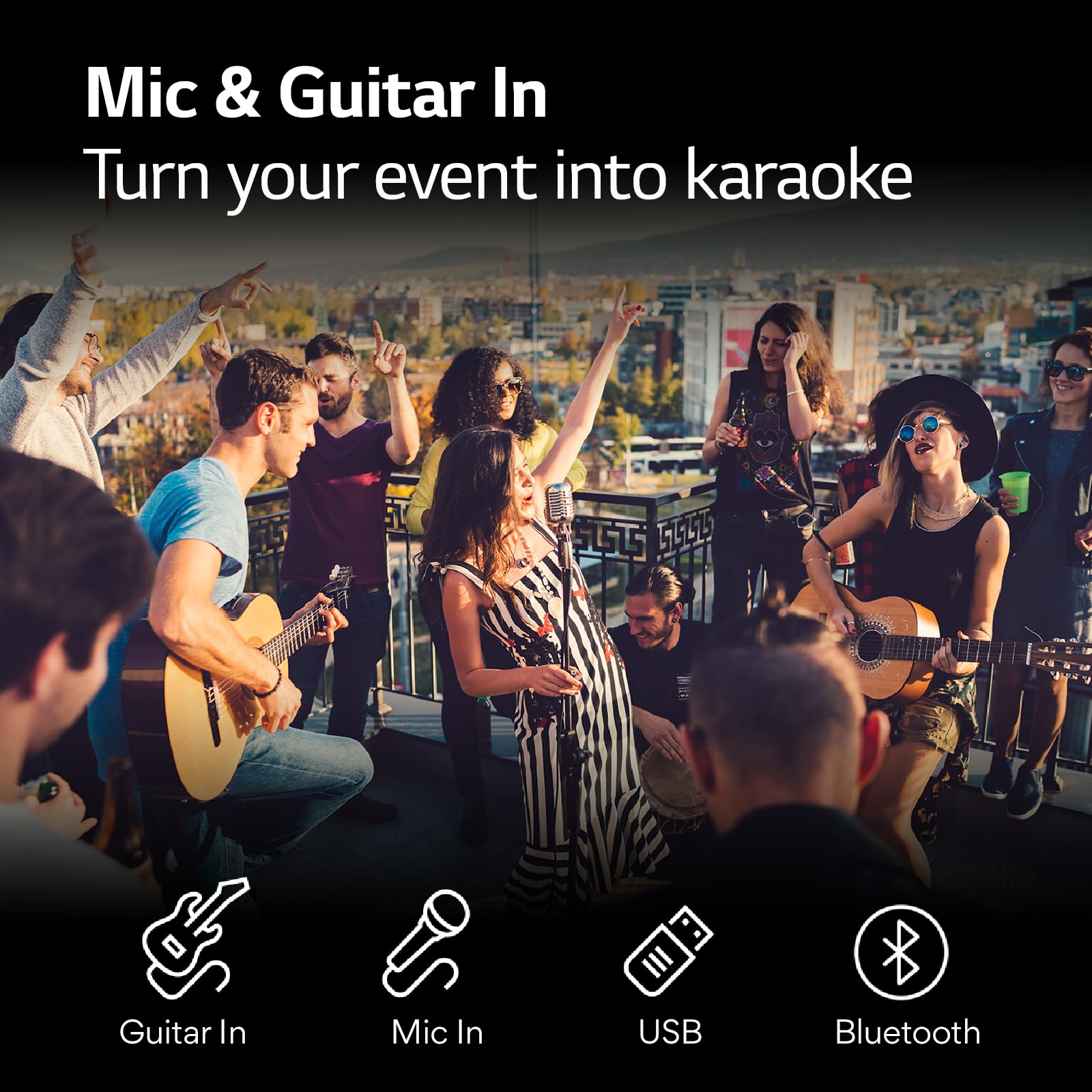 LG XBOOM XL5 2.1ch Multi-Color Ring Lighting Audio System up to 12HR Battery