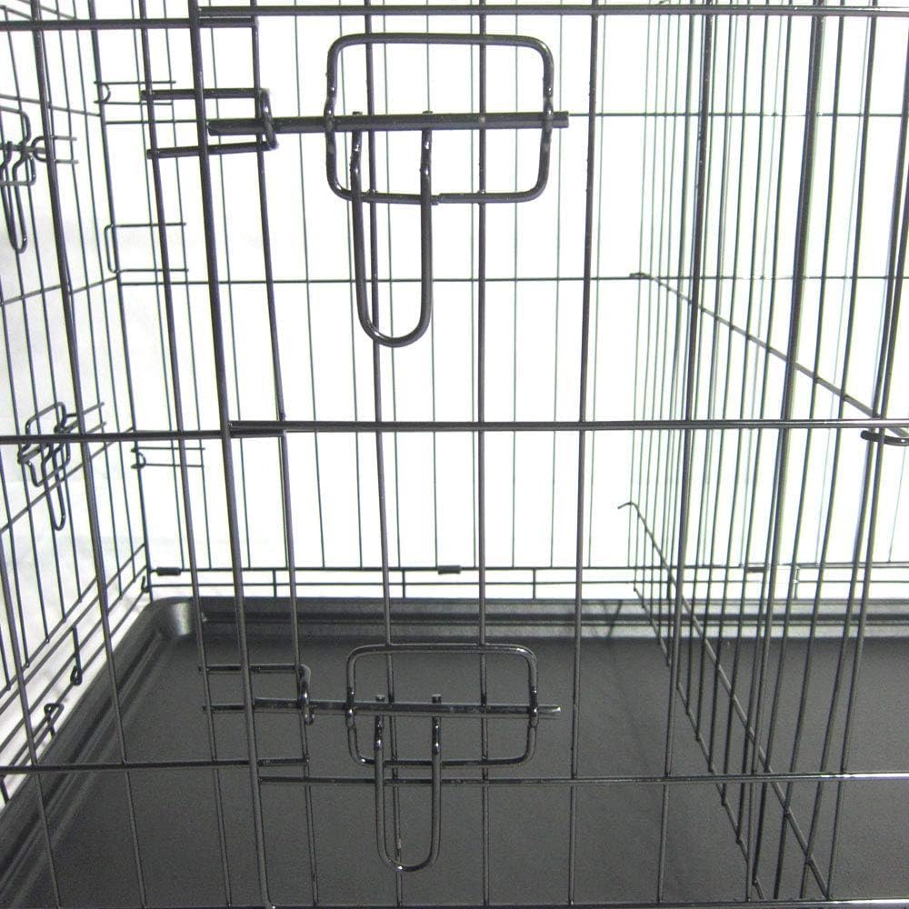Hundekäfig Faltbar klappbar mit 2 Türen,Hundehöhle Hundebox Auto mit Bodenschale ((XL) 107 x 68 x 75 cm)