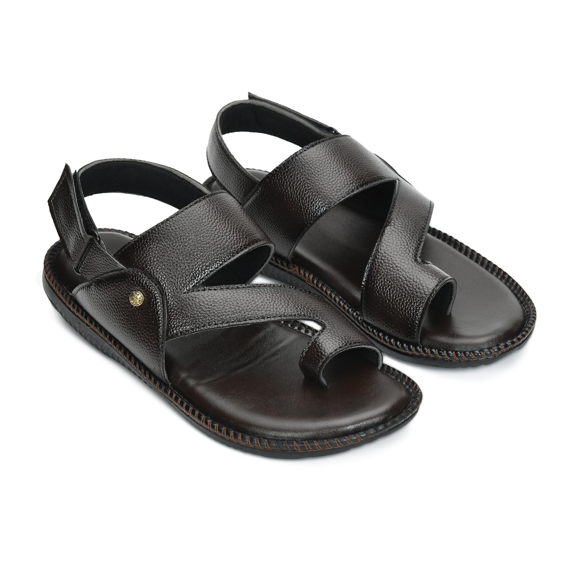 Men's Comfortable PU Sandals with Toe Loop & Backstrap | Anti-Skid Sole | Cushioned Footbed | DailyWear Ethnic & Casual Sandal-image-27