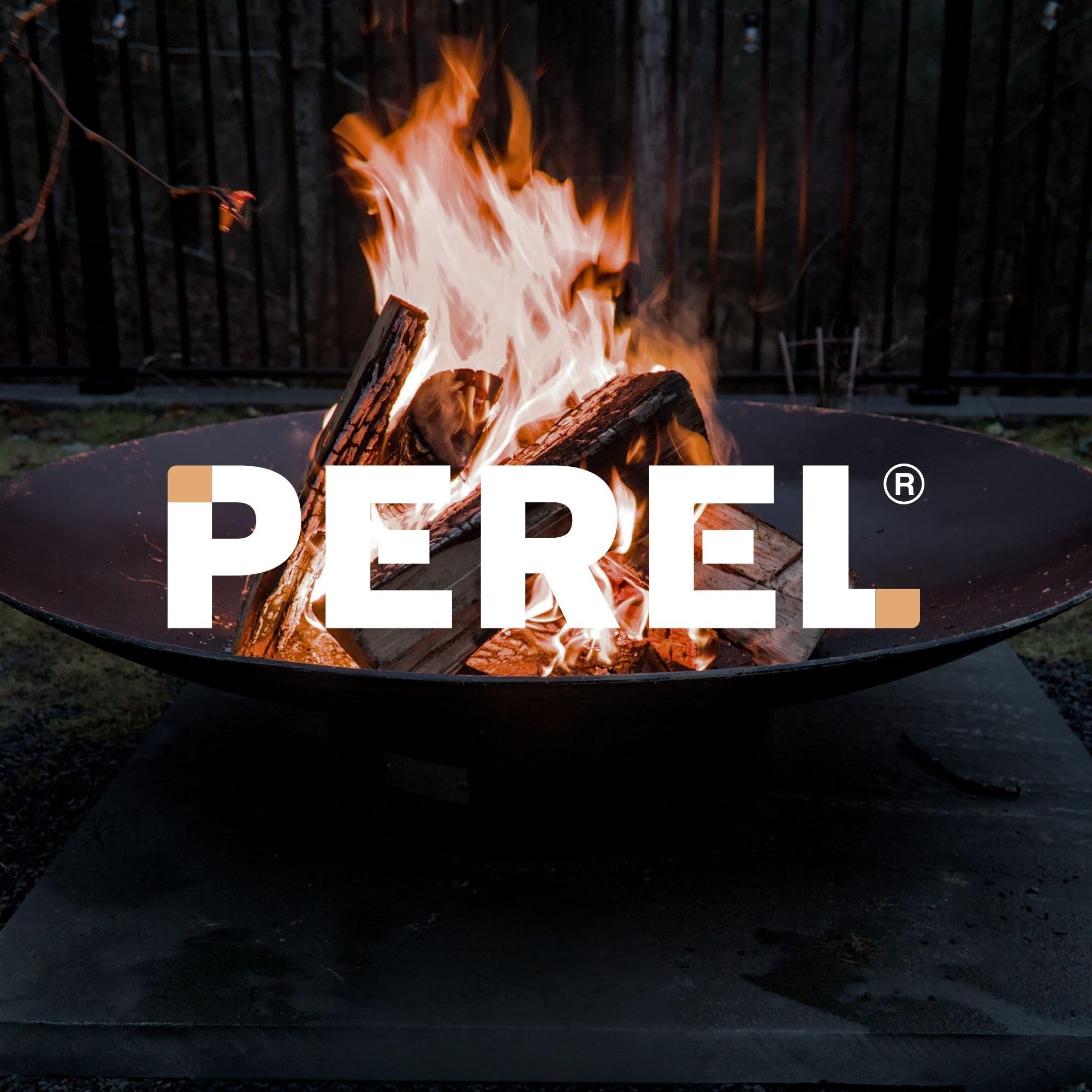 Perel Brasero, avec Support, 3 Pieds, Rond, 26 x Ø 56 cm, Fonte, Noir