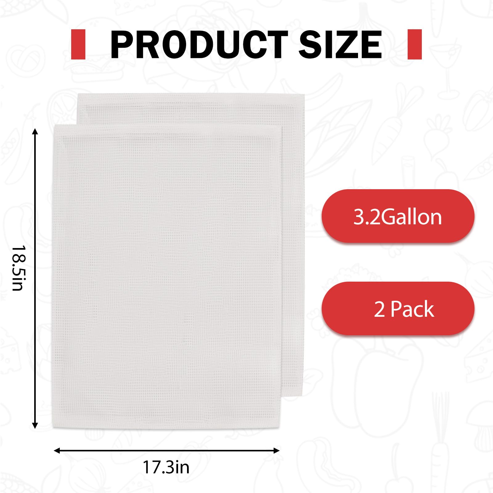 Reusable Fruit Press Filter Bags - Cider & Wine -2
