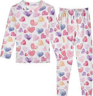 Conjunto de pijama de manga larga y pantalones de color rosa claro, ropa de dormir ajustada para niños y niñas