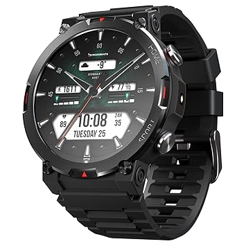 CrossBeats Everest 2.0 2025 Smart Watch for Men 1.43" True AMOLED, Always ON Display Bluetooth Calling Rugged Outdoor with Flash Light Upto 15 Days Battery Life Smartwatch 100+ Sports Mode - image, photos
