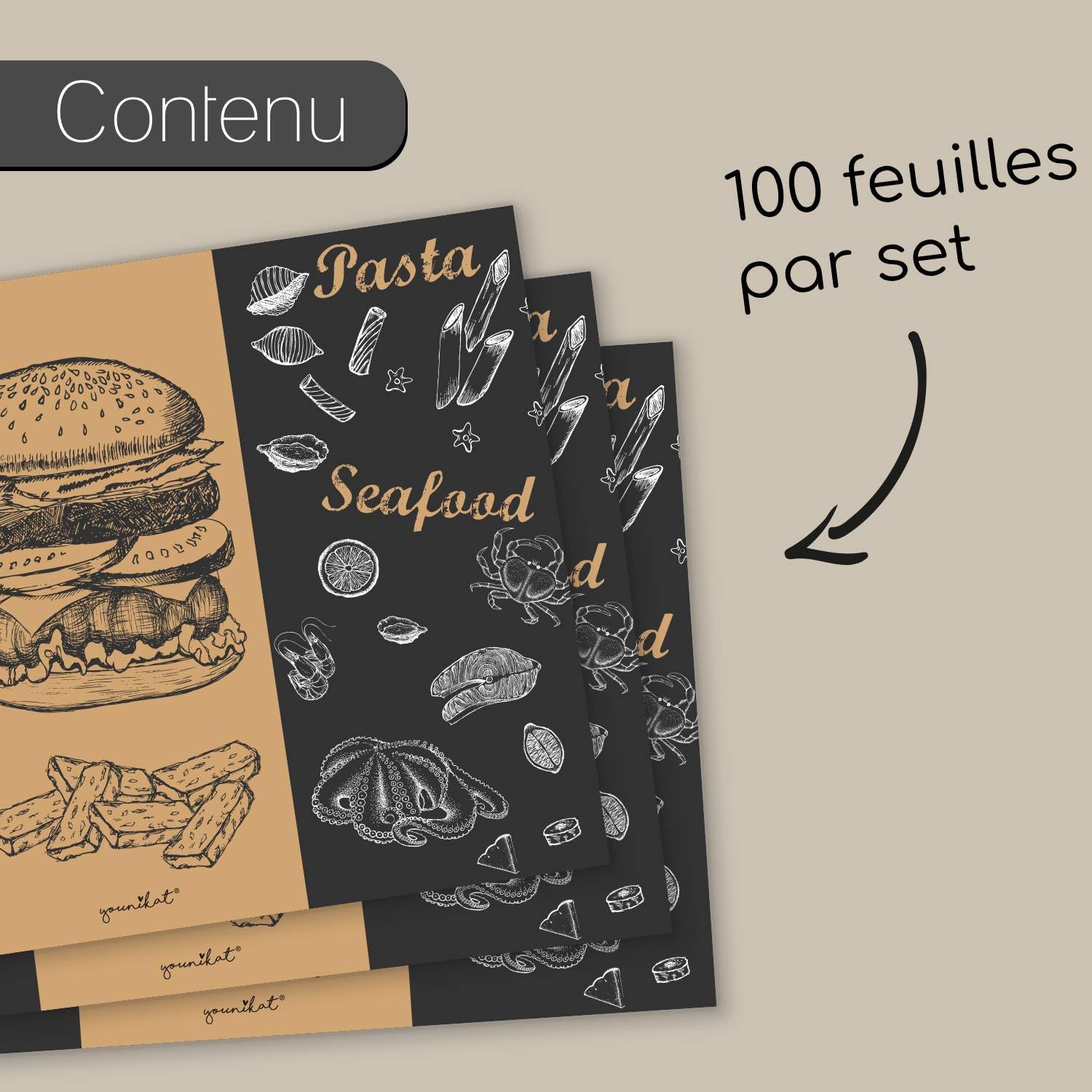 100 Sets De Table Avec Motif Ardoise I Saison Du Barbecue I