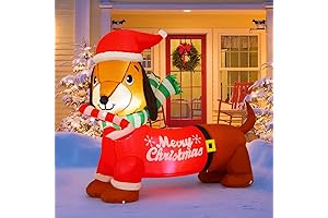 GOOSH Dachshund Weenie Dog Christmas Inflatable