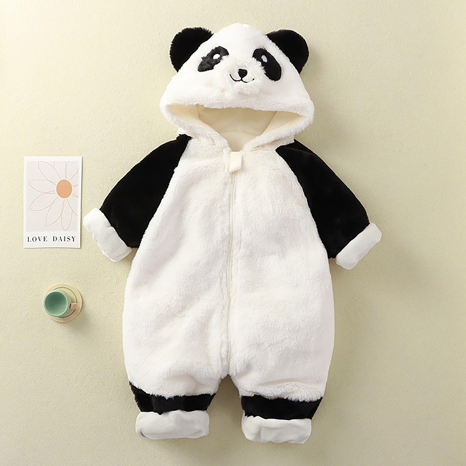 Genericbaby Winter Outfits Cute Cartoon Panda Comfy Costume Fluffy