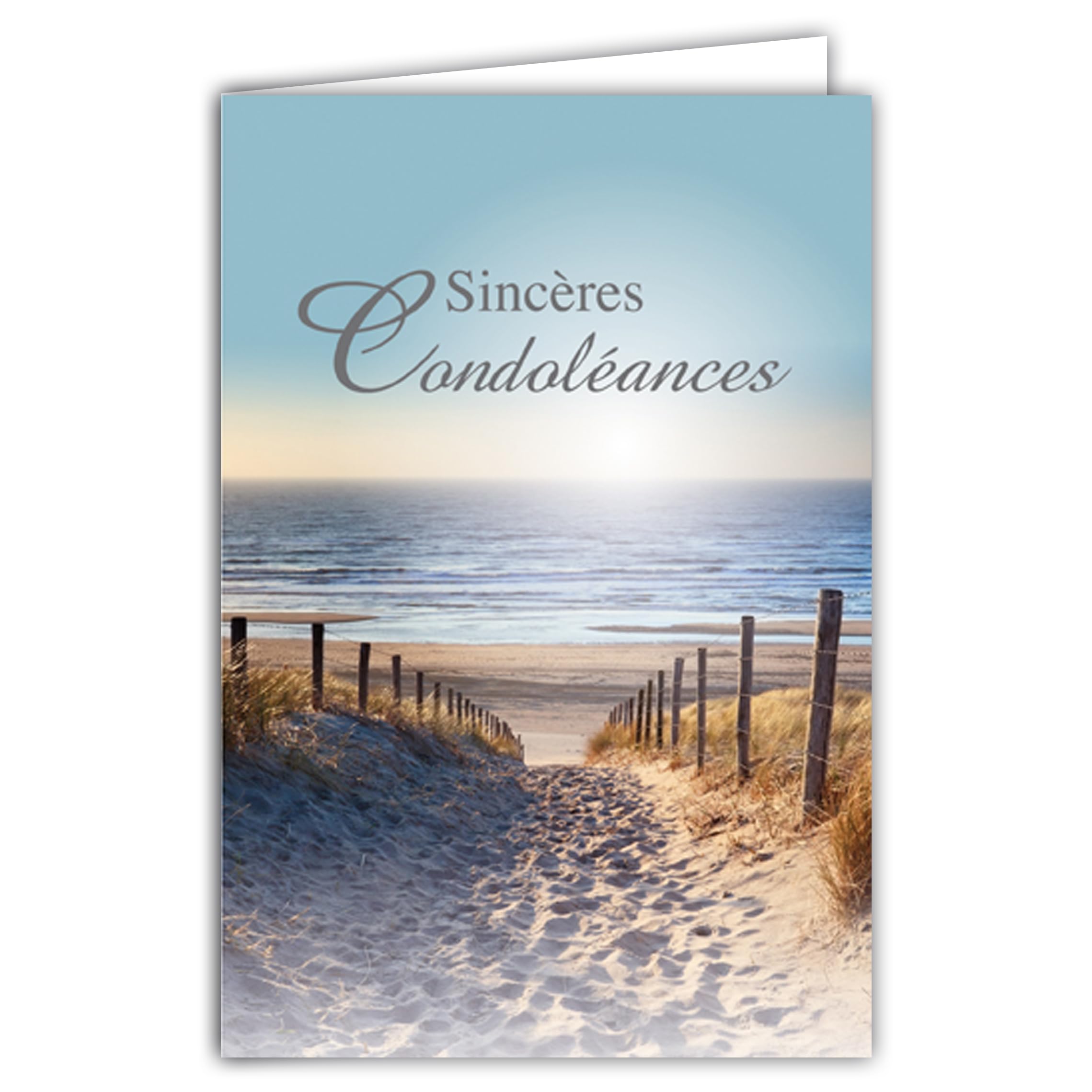 Afie 64-1031-a Sincere Sympathy Card – Good Luck Sea Beach Sand Mourning