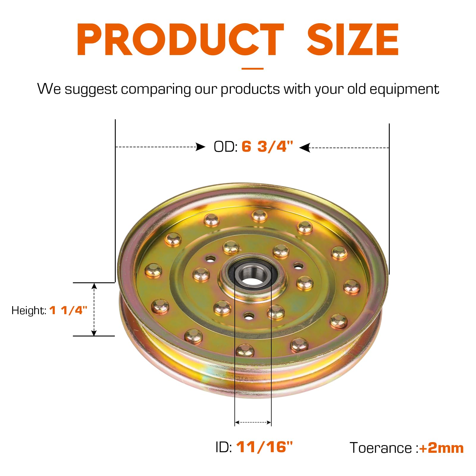 Amazon.com : 1-633109 116-4667 Flat Idler Pulley Fit for