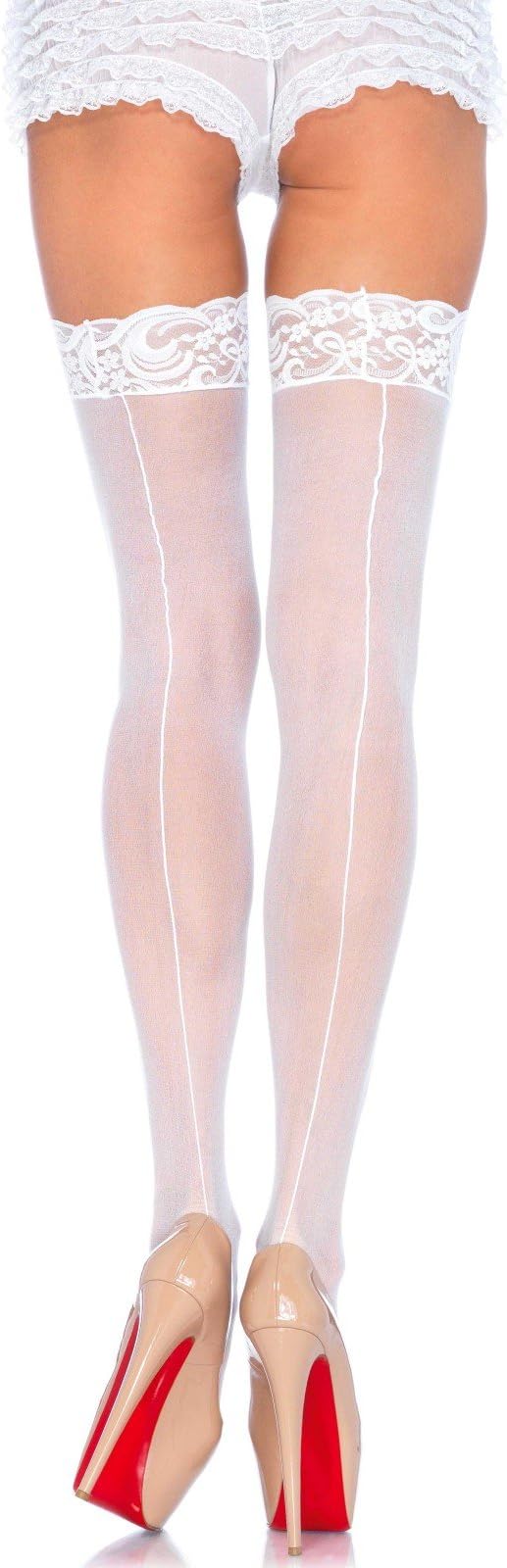 Leg Avenue Women's 7 Plus Size Backseam Stockings - Nude