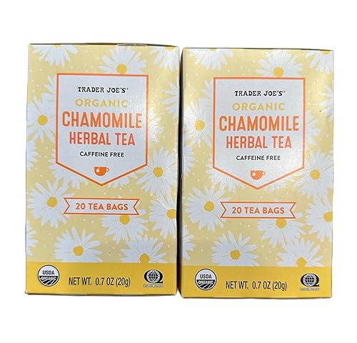 2 Cajas Trader Joe's Té de hierbas de manzanilla orgánico sin cafeína